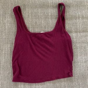 Maroon crop top, M